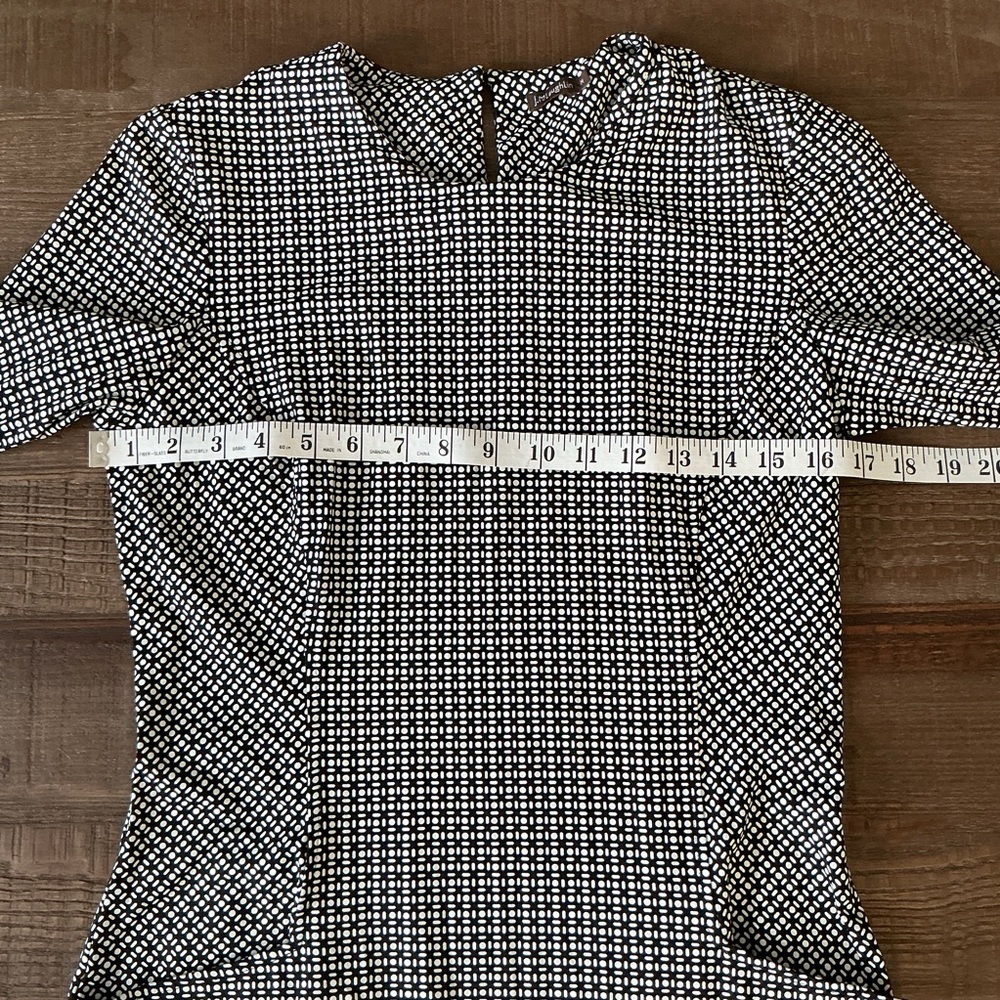 J. McLaughlin Black White Catalina Cloth Catalyst Dress Pockets Size Medium - Picture 5 of 10